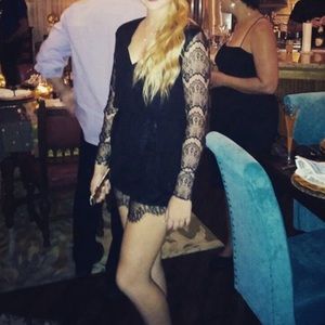 Black Lace Romper